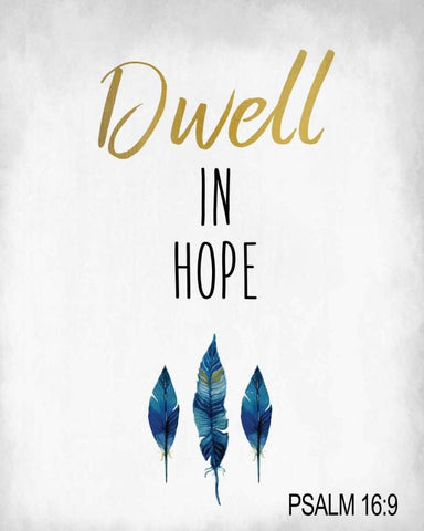 Dwell in Hope Black Ornate Wood Framed Art Print with Double Matting by Allen, Kimberly