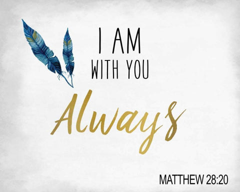 I am With You White Modern Wood Framed Art Print with Double Matting by Allen, Kimberly