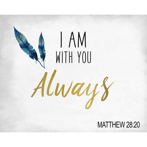 I am With You Gold Ornate Wood Framed Art Print with Double Matting by Allen, Kimberly
