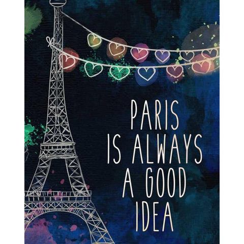 Paris is Always White Modern Wood Framed Art Print by Allen, Kimberly