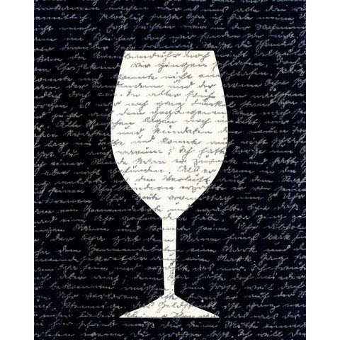 Wine on Black 1 White Modern Wood Framed Art Print by Allen, Kimberly