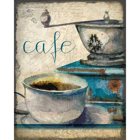 Cafe Latte 1 Gold Ornate Wood Framed Art Print with Double Matting by Allen, Kimberly