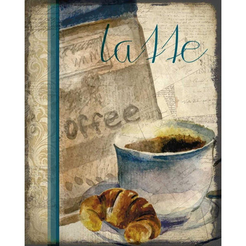 Cafe Latte 2 Black Modern Wood Framed Art Print with Double Matting by Allen, Kimberly