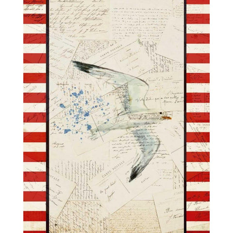 Postcards from the Sea 3 Gold Ornate Wood Framed Art Print with Double Matting by Allen, Kimberly