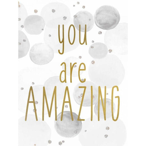 You Are Amazing BW White Modern Wood Framed Art Print by Allen, Kimberly