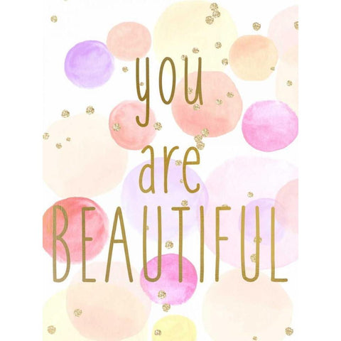 You Are Beautiful Color Black Modern Wood Framed Art Print by Allen, Kimberly