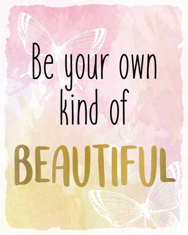 Be Your Own White Modern Wood Framed Art Print with Double Matting by Allen, Kimberly