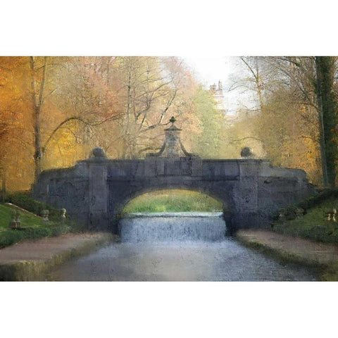 Across the Bridge Black Modern Wood Framed Art Print with Double Matting by Allen, Kimberly