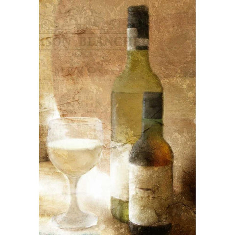 Just one Glass White Modern Wood Framed Art Print by Allen, Kimberly