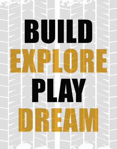 Build Explore 2 Black Ornate Wood Framed Art Print with Double Matting by Allen, Kimberly