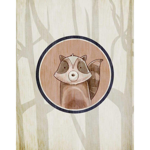 Forest Animals 1 Black Modern Wood Framed Art Print with Double Matting by Allen, Kimberly