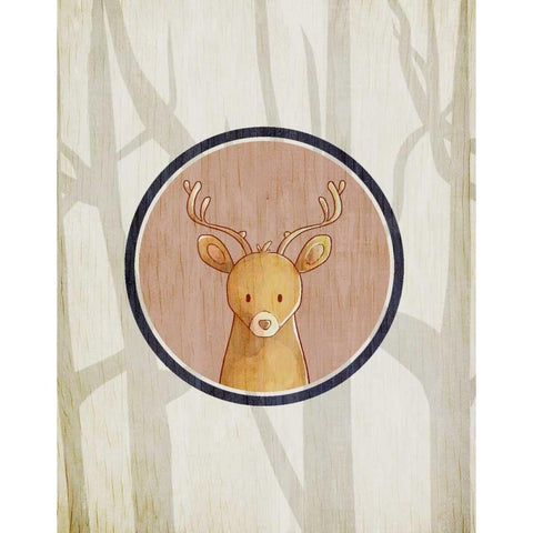 Forest Animals 3 Black Modern Wood Framed Art Print with Double Matting by Allen, Kimberly