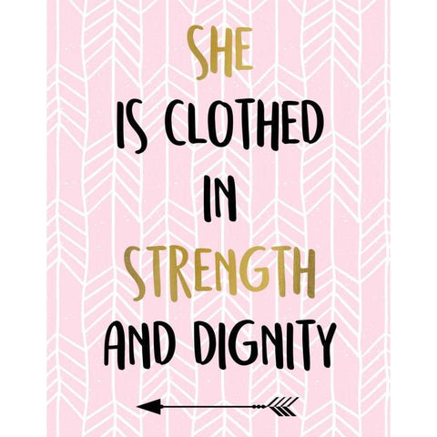 She Is Clothed Gold Ornate Wood Framed Art Print with Double Matting by Allen, Kimberly