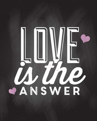 Love is the Answer Black Ornate Wood Framed Art Print with Double Matting by Allen, Kimberly