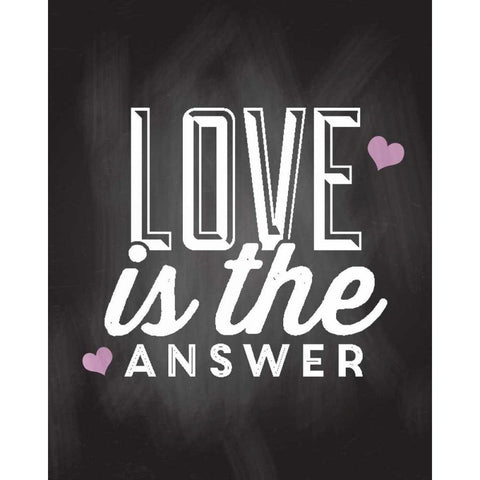 Love is the Answer Gold Ornate Wood Framed Art Print with Double Matting by Allen, Kimberly