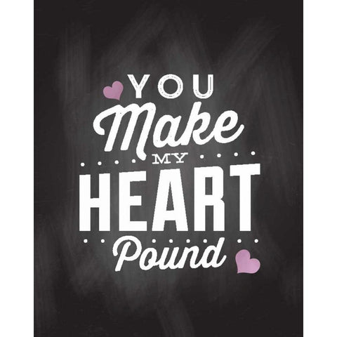 You Make My Heart Gold Ornate Wood Framed Art Print with Double Matting by Allen, Kimberly