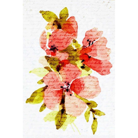 Watercolor Floral 2 White Modern Wood Framed Art Print by Allen, Kimberly
