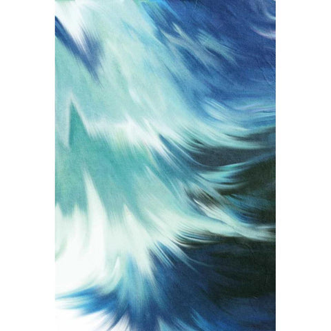 Blue Mood White Modern Wood Framed Art Print by Allen, Kimberly