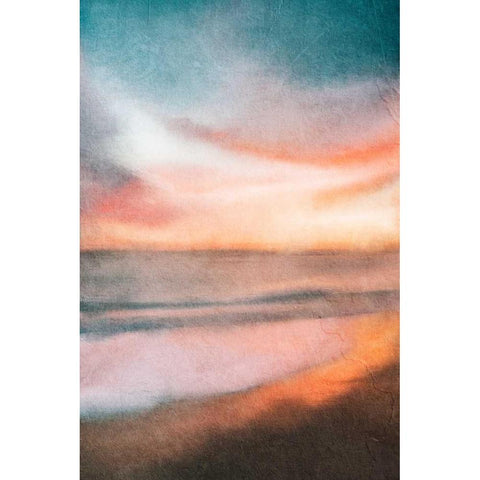 Sunset at the Beach Gold Ornate Wood Framed Art Print with Double Matting by Allen, Kimberly