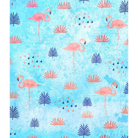 Flamingo Dance Black Modern Wood Framed Art Print with Double Matting by Allen, Kimberly