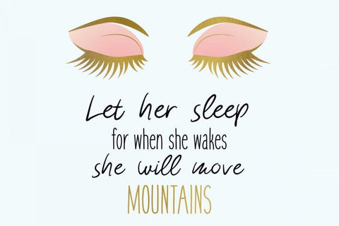 Let her Sleep White Modern Wood Framed Art Print with Double Matting by Allen, Kimberly