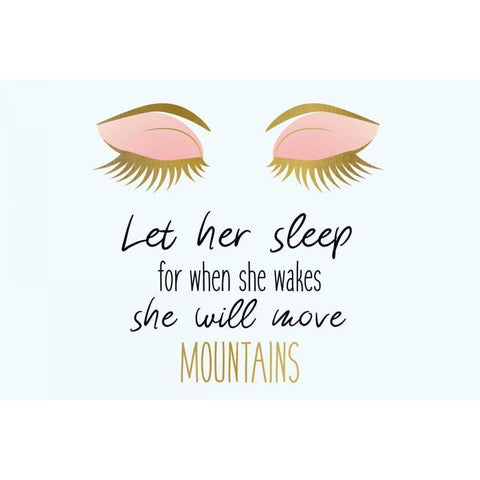 Let her Sleep Black Modern Wood Framed Art Print with Double Matting by Allen, Kimberly
