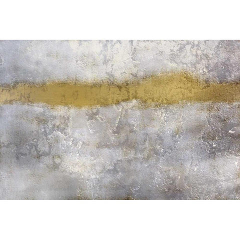 Streams of Gold White Modern Wood Framed Art Print by Allen, Kimberly