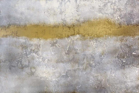 Streams of Gold White Modern Wood Framed Art Print with Double Matting by Allen, Kimberly