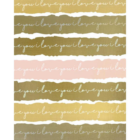 Infinite I Love Yous White Modern Wood Framed Art Print by Allen, Kimberly