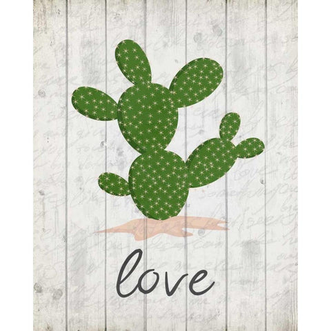 Cactus Love Black Modern Wood Framed Art Print with Double Matting by Allen, Kimberly