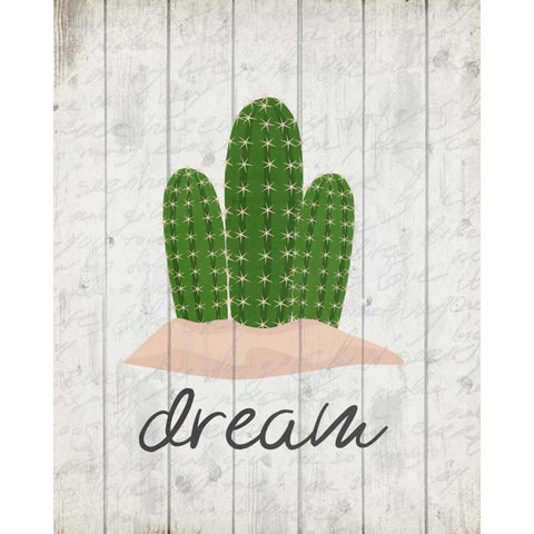 Cactus Dream White Modern Wood Framed Art Print by Allen, Kimberly