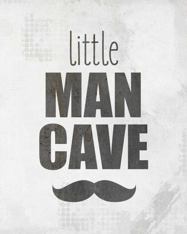 Little Man Cave Black Ornate Wood Framed Art Print with Double Matting by Allen, Kimberly