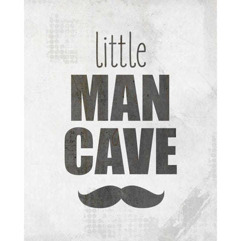 Little Man Cave White Modern Wood Framed Art Print by Allen, Kimberly