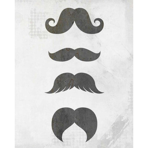 Mustache 2 White Modern Wood Framed Art Print by Allen, Kimberly