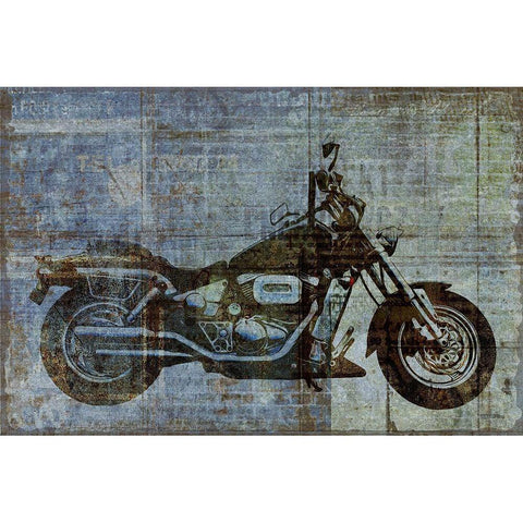 Lets Ride Black Modern Wood Framed Art Print with Double Matting by Kimberly, Allen