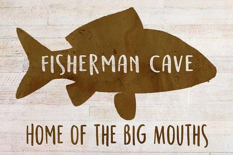 Fisherman Cave Black Ornate Wood Framed Art Print with Double Matting by Kimberly, Allen