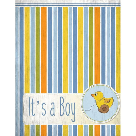 Its a Boy Gold Ornate Wood Framed Art Print with Double Matting by Kimberly, Allen