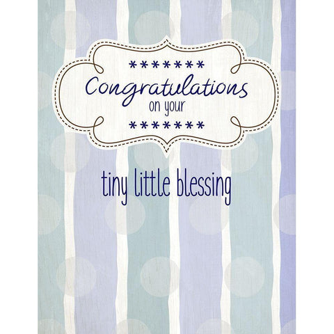 Tiny Little Blessing Boy White Modern Wood Framed Art Print by Kimberly, Allen