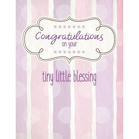 Tiny Little Blessing Girl Gold Ornate Wood Framed Art Print with Double Matting by Kimberly, Allen