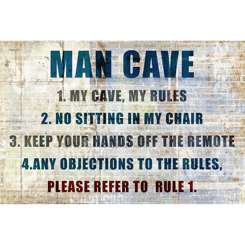 My Rules White Modern Wood Framed Art Print by Kimberly, Allen