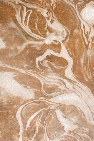 Cosmic Copper 2 White Modern Wood Framed Art Print with Double Matting by Allen, Kimberly