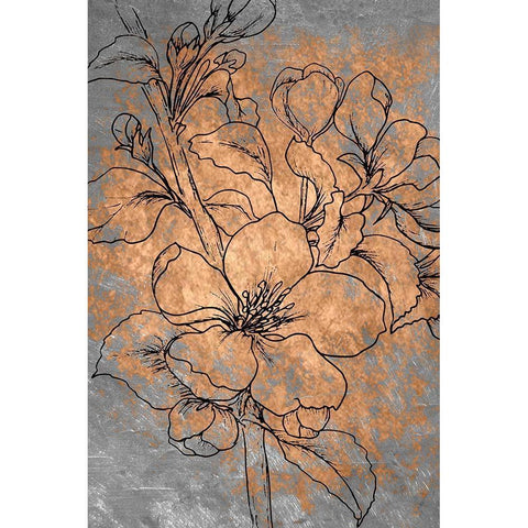 Blossoms White Modern Wood Framed Art Print by Kimberly, Allen