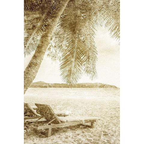 A Day at the Beach 1 Black Modern Wood Framed Art Print by Kimberly, Allen