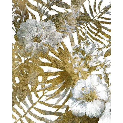 Tropic Bloom 1 White Modern Wood Framed Art Print by Kimberly, Allen