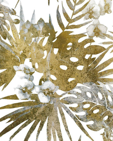 Tropic Bloom 2 White Modern Wood Framed Art Print with Double Matting by Kimberly, Allen