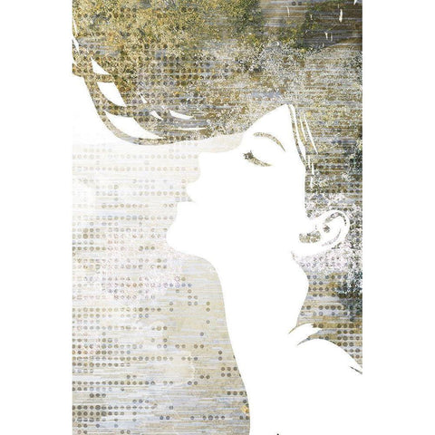 Golden Dreams 1 Black Modern Wood Framed Art Print by Kimberly, Allen