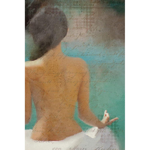 Morning Calm Black Modern Wood Framed Art Print with Double Matting by Kimberly, Allen