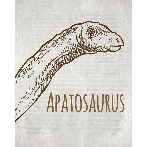 Dinosaur 2 Gold Ornate Wood Framed Art Print with Double Matting by Kimberly, Allen
