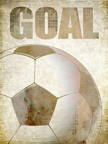 Goal White Modern Wood Framed Art Print with Double Matting by Kimberly, Allen