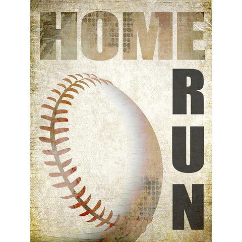 Home Run Black Modern Wood Framed Art Print with Double Matting by Kimberly, Allen